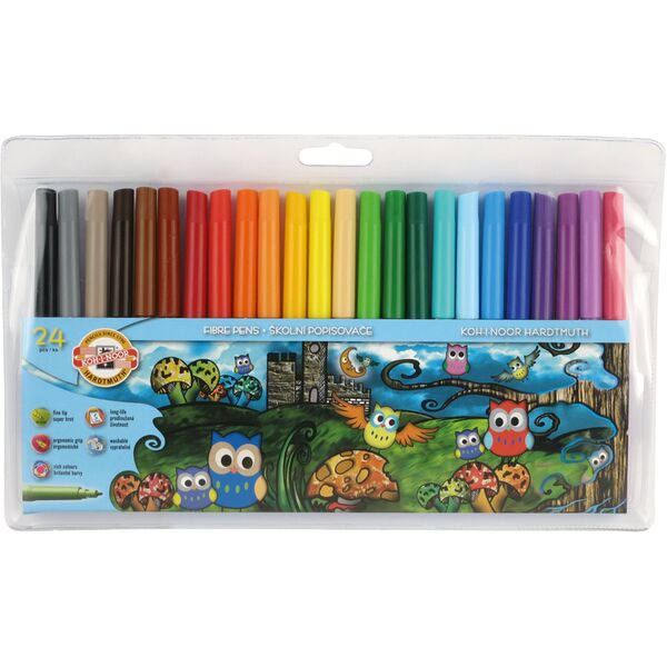 Фломастери "Совенята", набір 24 кол, поліет Поліграфіст