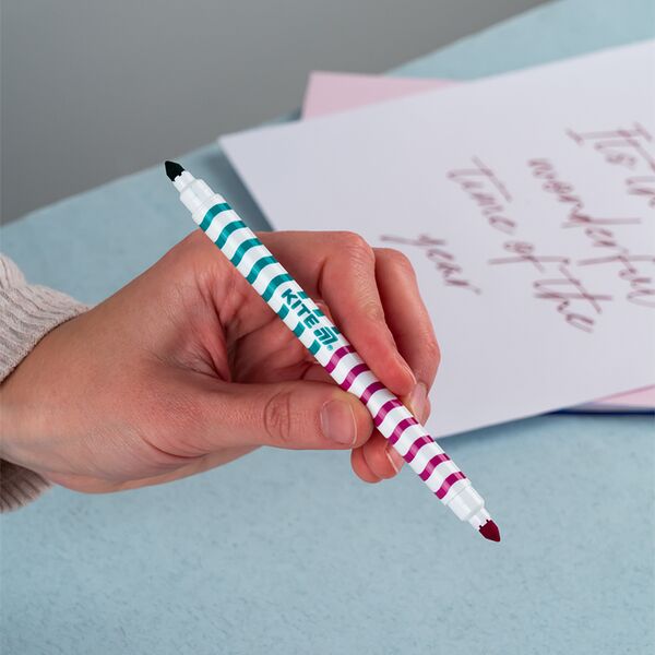 Фломастери двосторонні, набір 12шт, Creative Поліграфіст картинка 3