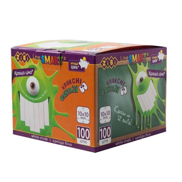 Крейда біла, 100 шт. Поліграфіст