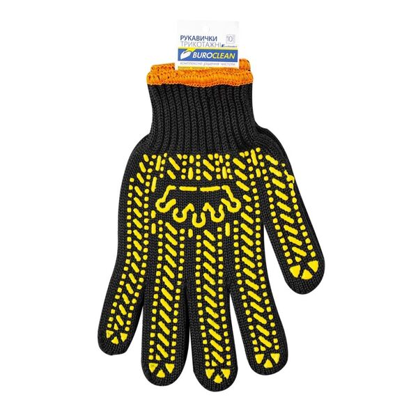 Рукавички трикотажні Долоні чорні з крап 6 нит Поліграфіст