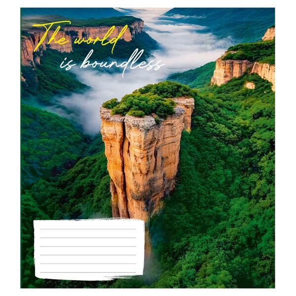 Зошит учнівський загальний 96 арк., лінія, обкладинка повноколірна Серія 151"Безмежний світ" Поліграфіст картинка 6