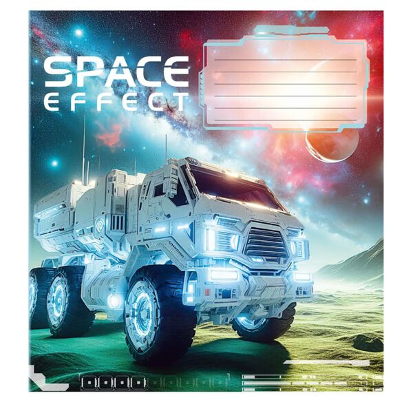 Зошит учнівський 18 арк., клітинка, обкладинка повноколірна Серія 186"Космічні машини" Поліграфіст картинка 6