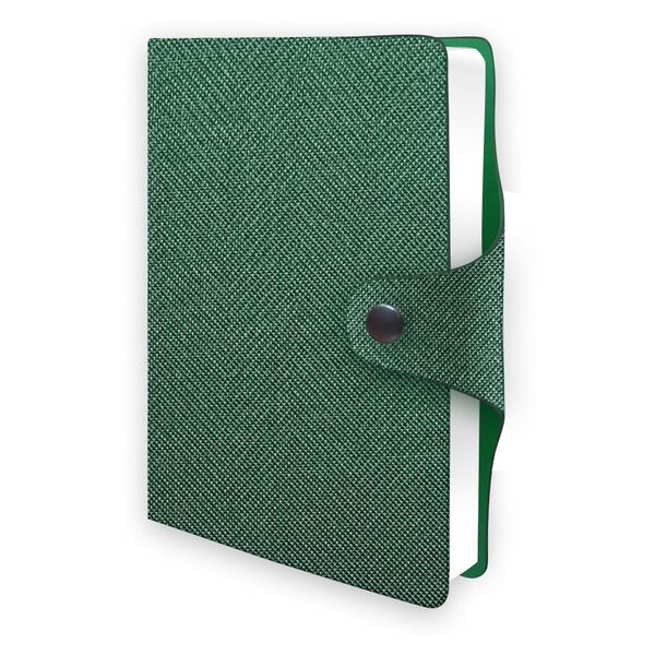 Щоденник недатований А6 в клітинку Tweed на кнопці зелений Поліграфіст