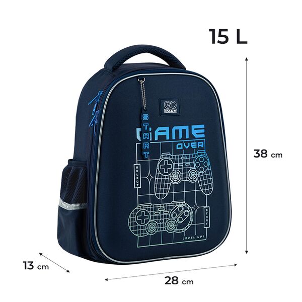 Рюкзак GoPack Education напівкаркасний 165M Level Up Поліграфіст картинка 2