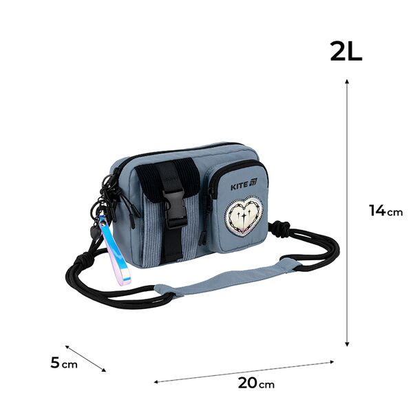 Сумка-кросбоді Kite Education teens 2522-3 Поліграфіст картинка 2