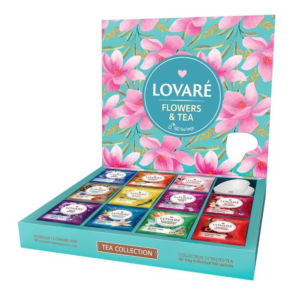 Чай асорті FLOWERS TEA  60 пак в інд. уп. 12х5пак Поліграфіст картинка 2