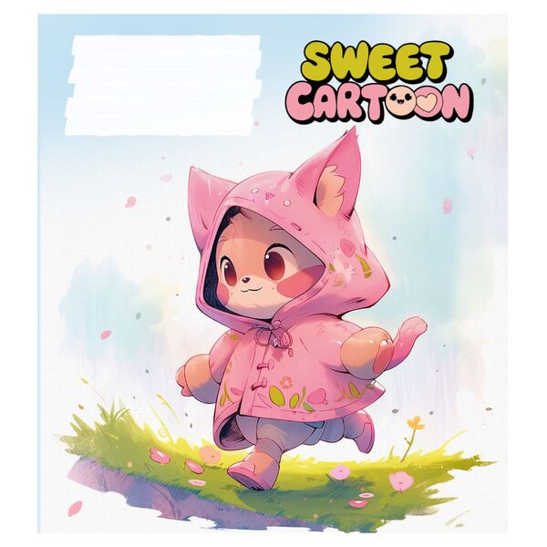 Зошит учнівський 12 арк., лінія, обкладинка повноколірна Серія 102"Милий мультик" Поліграфіст картинка 6