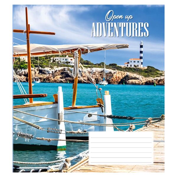 Зошит учнівський 12 арк., клітинка, обкладинка повноколірна Серія 144"На морі" Поліграфіст картинка 6