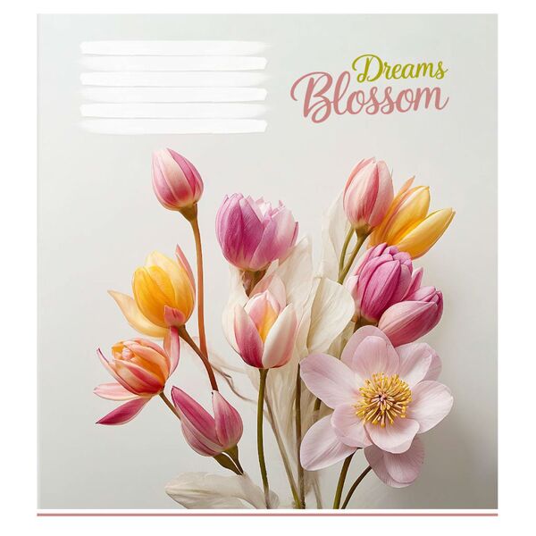 Зошит учнівський 12 арк., лінія, обкладинка повноколірна Серія 164"Квіти" Поліграфіст картинка 6