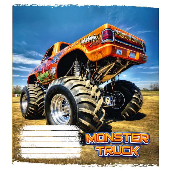 Зошит учнівський 12 арк., коса лінія, обкладинка повноколірна Серія 181"Монстр трек" Поліграфіст картинка 6