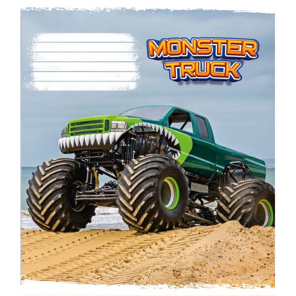 Зошит учнівський 12 арк., коса лінія, обкладинка повноколірна Серія 181"Монстр трек" Поліграфіст картинка 5