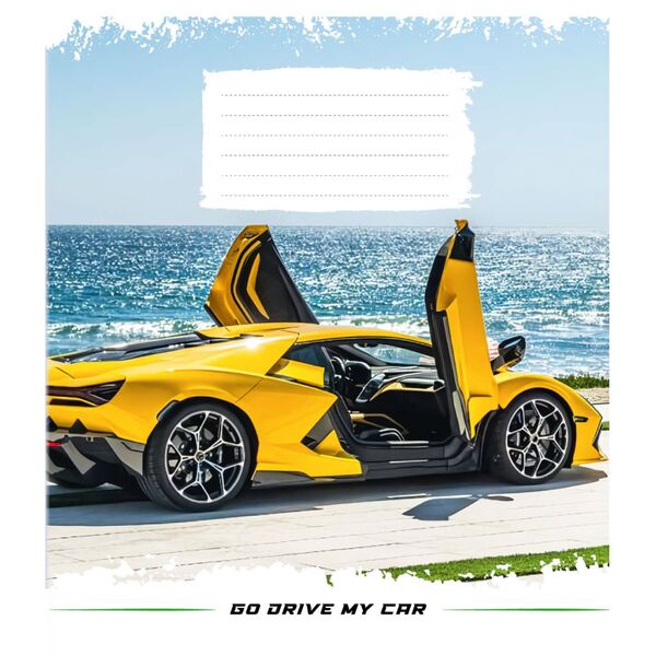 Зошит учнівський 24 арк., лінія, обкладинка повноколірна Серія 184"Авто" Поліграфіст картинка 6