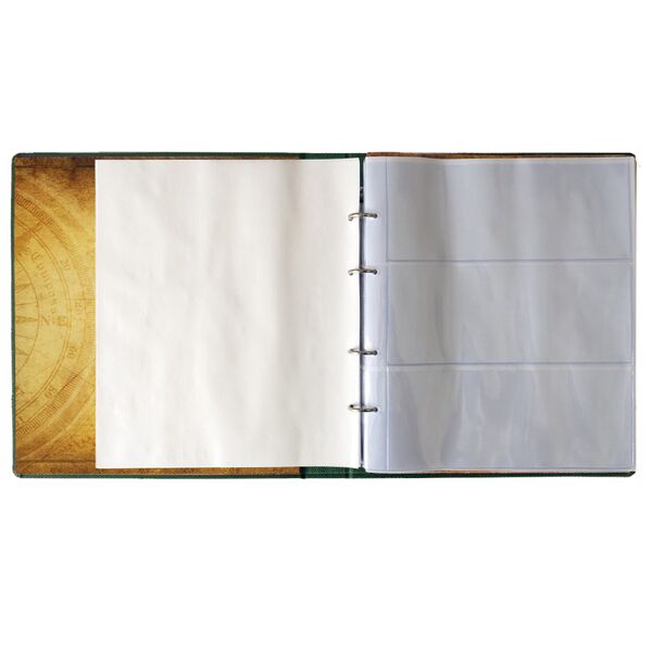 Альбом для банкнот (20 куліс, 220х160 мм), обкладинка штучна шкіра, сірий Поліграфіст картинка 3