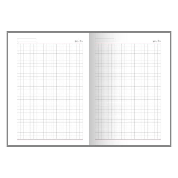 Блок щоденника недатованого формат 144х202 мм, 128 аркушів, білий папір, клітинка Поліграфіст