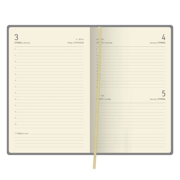 Щоденник датований А5 в лінію Vintage червоний Поліграфіст картинка 6