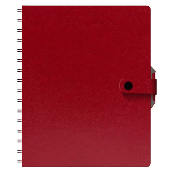Щоденник недатований А5 на пружині, в лінію, Nebraska на кнопці червоно-сірий Поліграфіст картинка 5