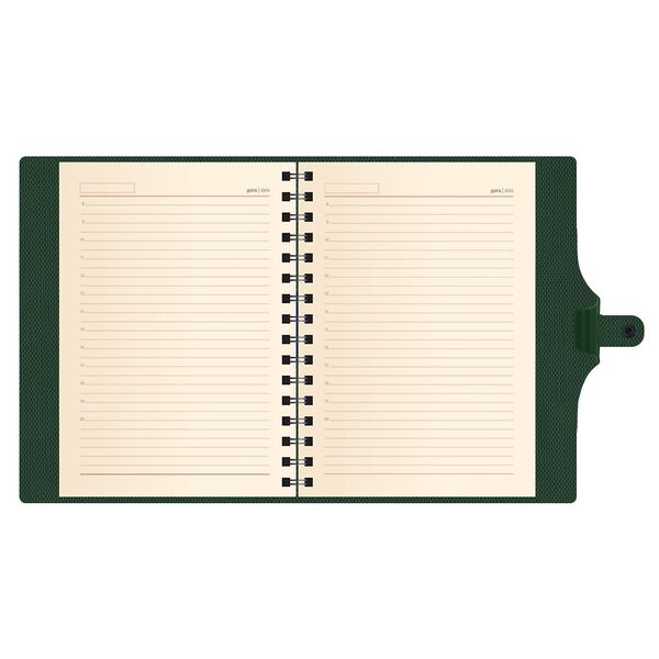 Щоденник недатований А5 на пружині, в лінію, Nebraska на кнопці зелений Поліграфіст картинка 3