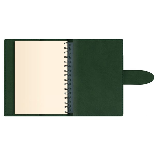 Щоденник недатований А5 на пружині, в лінію, Silhouette з хлястиком зелений Поліграфіст картинка 4