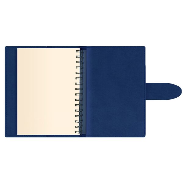 Щоденник недатований А5 на пружині, в лінію, Silhouette з хлястиком синій Поліграфіст картинка 4