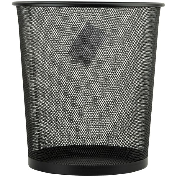 Кошик офісний для паперів 12 л, метал., чорний Поліграфіст картинка 2