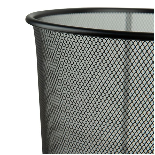 Кошик офісний для паперів 12 л, метал., чорний Поліграфіст картинка 3