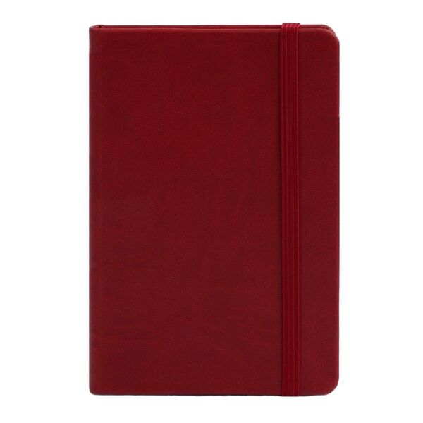 Записна книжка А6 в клітинку Vivella на гумці бордовий Поліграфіст картинка 4