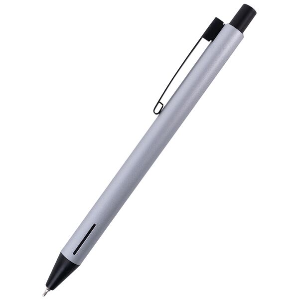 Ручка масляна автом. Prime, синя, корпус срібний Поліграфіст