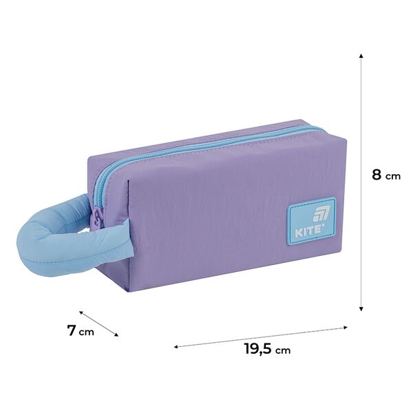 Пенал Kite 2703-3 фіолетово-блакитний Поліграфіст картинка 2