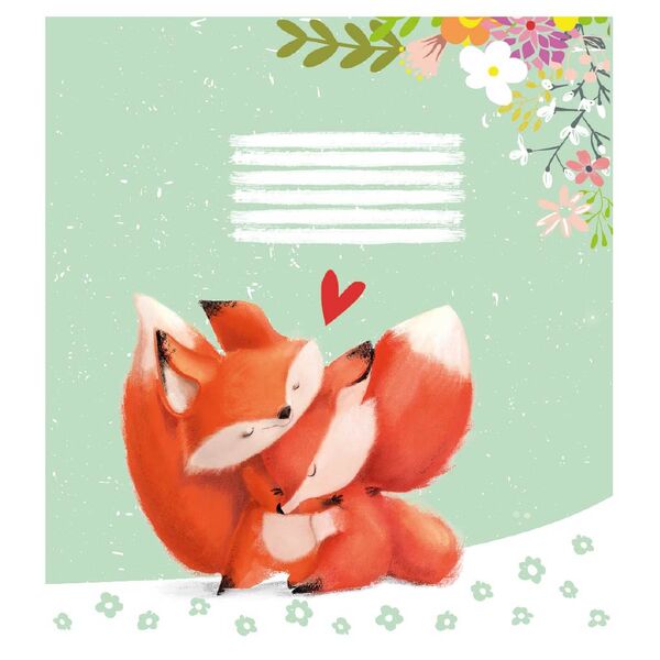 Зошит учнівський 12 арк., лінія, обкладинка повноколірна Серія 703 "Лисички" Поліграфіст картинка 6