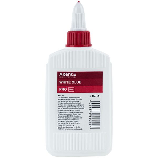 Клей ПВА PRO, 100 мл, ковпачок-дозатор Поліграфіст