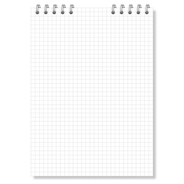 Блокнот A5, 48 арк., клітинка, обкладинка картон, пружина, Серія "Шотландка синя 2" Поліграфіст картинка 2