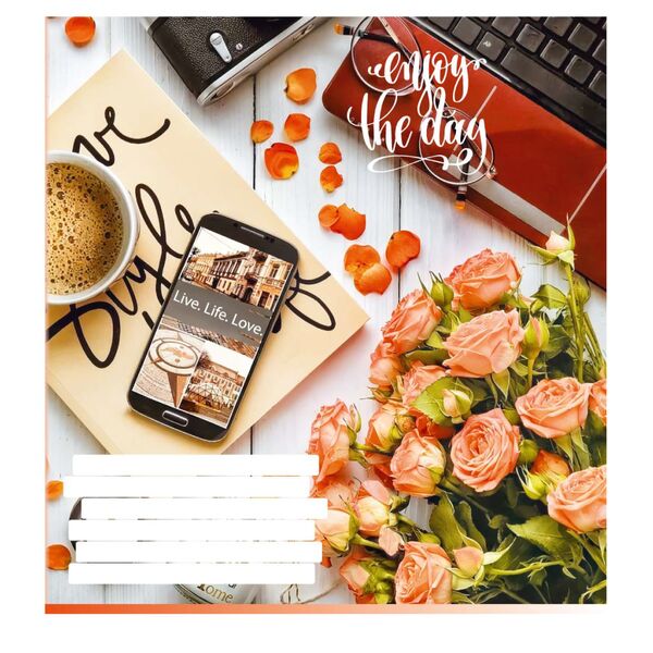 Зошит учнівський 18 арк., клітинка, обкладинка повноколірна Серія 197"Щасливий день" Поліграфіст картинка 6