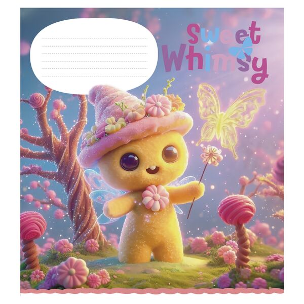 Зошит учнівський повноколірний 12 арк., коса лінія. Серія 203"Солодощі" Поліграфіст картинка 3