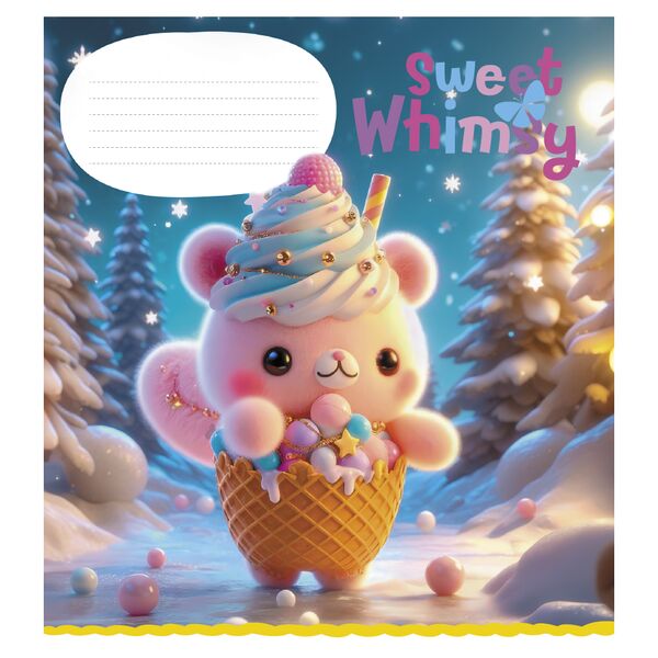 Зошит учнівський повноколірний 12 арк., клітинка. Серія 203"Солодощі" Поліграфіст картинка 4