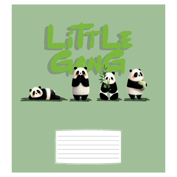 Зошит учнівський повноколірний 12 арк., клітинка. Серія 208"Маленькі звірята" Поліграфіст картинка 2