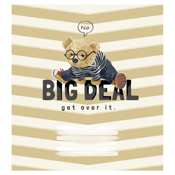 Зошит учнівський повноколірний 12 арк., коса лінія. Серія 209"Ведмедик" Поліграфіст картинка 3