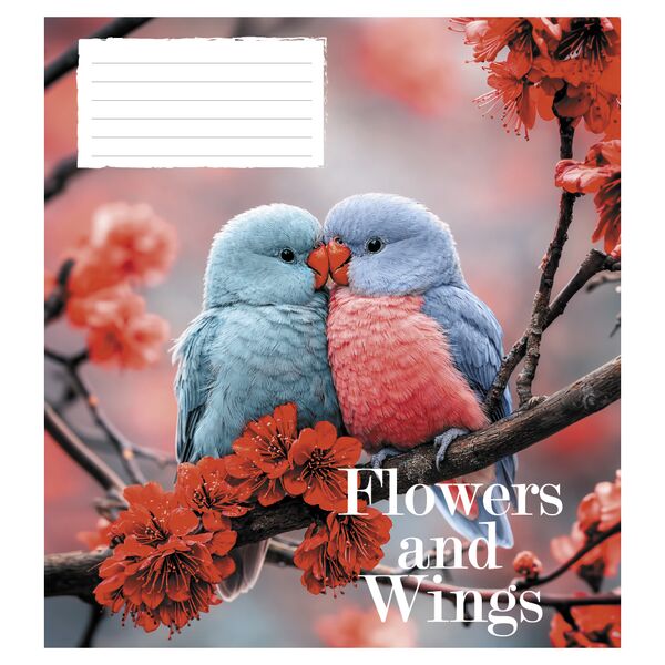 Зошит учнівський повноколірний 24 арк., клітинка. Серія 218"Птахи" Поліграфіст картинка 3