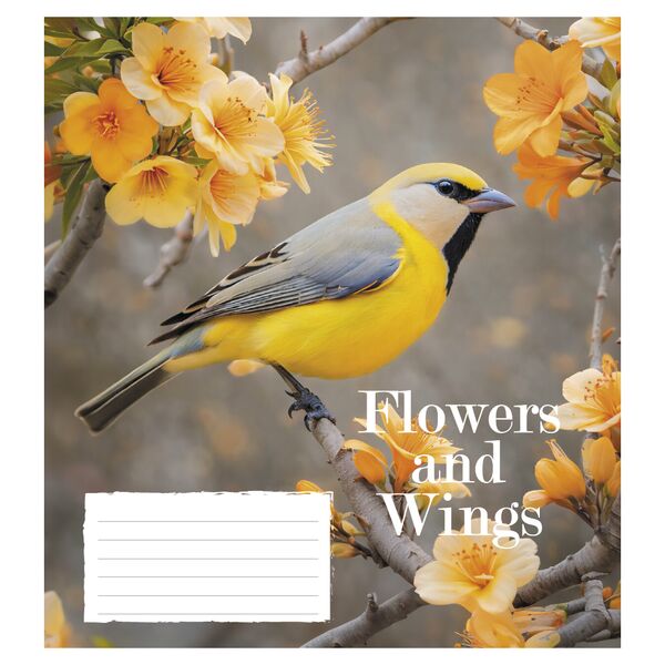 Зошит учнівський повноколірний 24 арк., клітинка. Серія 218"Птахи" Поліграфіст картинка 4