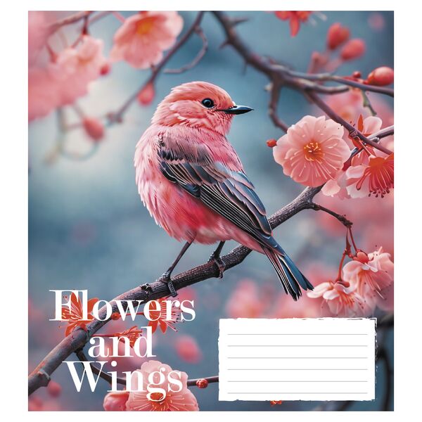 Зошит учнівський повноколірний 18 арк., лінія. Серія 218"Птахи" Поліграфіст картинка 5