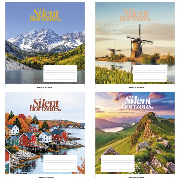 Зошит учнівський повноколірний загальний 48 арк., клітинка. Серія 251"Природа" Поліграфіст