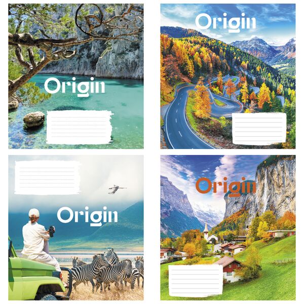 Зошит учнівський повноколірний загальний 96 арк., клітинка. Серія 256"Подорож" Поліграфіст