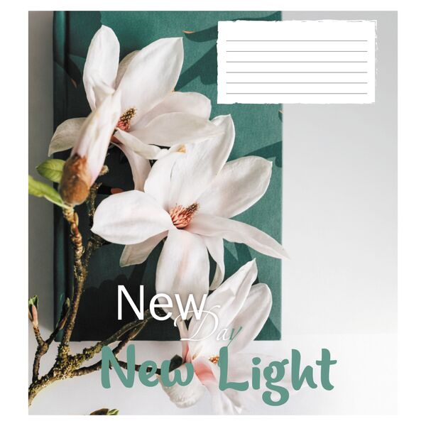 Зошит учнівський повноколірний загальний 48 арк., лінія. Серія 261"Квіти" Поліграфіст картинка 4