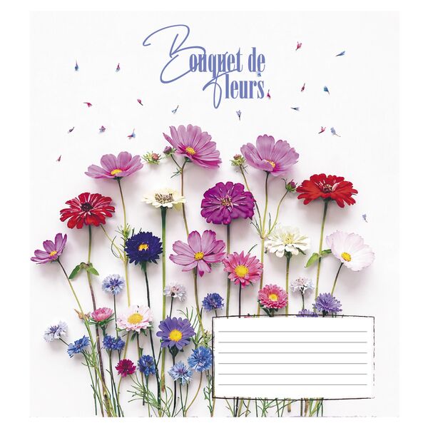 Зошит учнівський повноколірний 12 арк., клітинка. Серія 268"Гарні квіти" Поліграфіст картинка 3