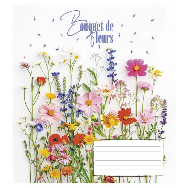 Зошит учнівський повноколірний 12 арк., лінія. Серія 268"Гарні квіти" Поліграфіст картинка 4