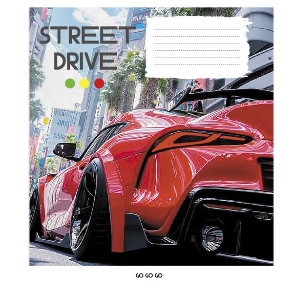 Зошит учнівський повноколірний загальний 60 арк., клітинка. Серія 281"Вулична їзда" Поліграфіст картинка 2