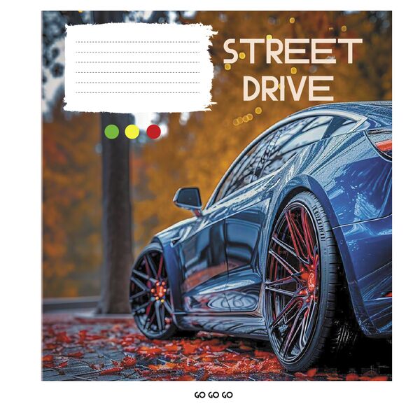 Зошит учнівський повноколірний загальний 60 арк., клітинка. Серія 281"Вулична їзда" Поліграфіст картинка 3