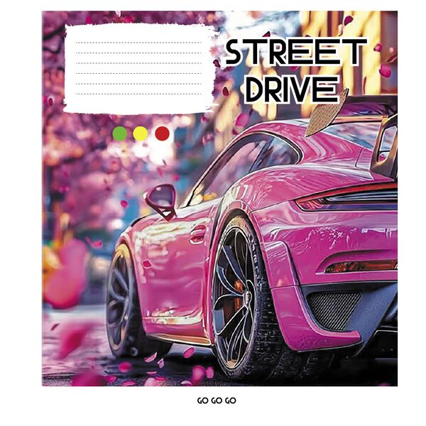 Зошит учнівський повноколірний загальний 60 арк., клітинка. Серія 281"Вулична їзда" Поліграфіст картинка 4