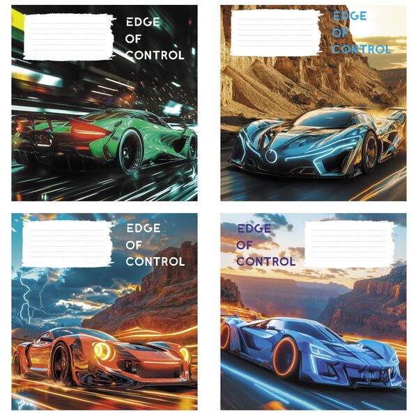 Зошит учнівський повноколірний загальний 36 арк., лінія. Серія 283"Швидкість" Поліграфіст