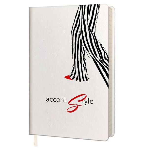 Записна книжка А5 в лінію Vintage  білий Поліграфіст