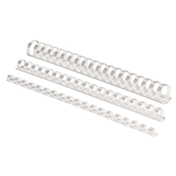 Пружина пластикова d 16 мм, біла, по 100 шт. Поліграфіст